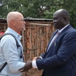 EU ambassador being welcomed by the County commisioner