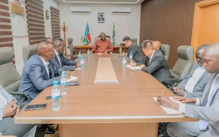 Governor Adil and Chinese Investors for a joint meeting in Juba