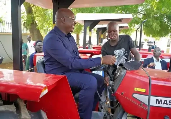 Governor Adil during the luanch of the donated Tractors in July 2023-File Photo-Access Radio