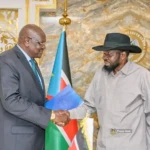 President Kiir (R) and ICT Minister Ateny (L) Photo Credit-Press Unit, Office of the President
