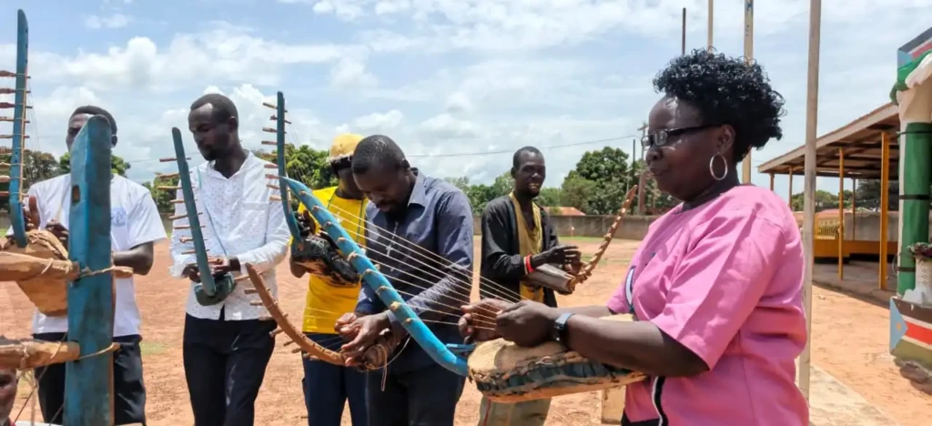 Adungu Group performing during the commemoration of Peace Day in Yei River County
