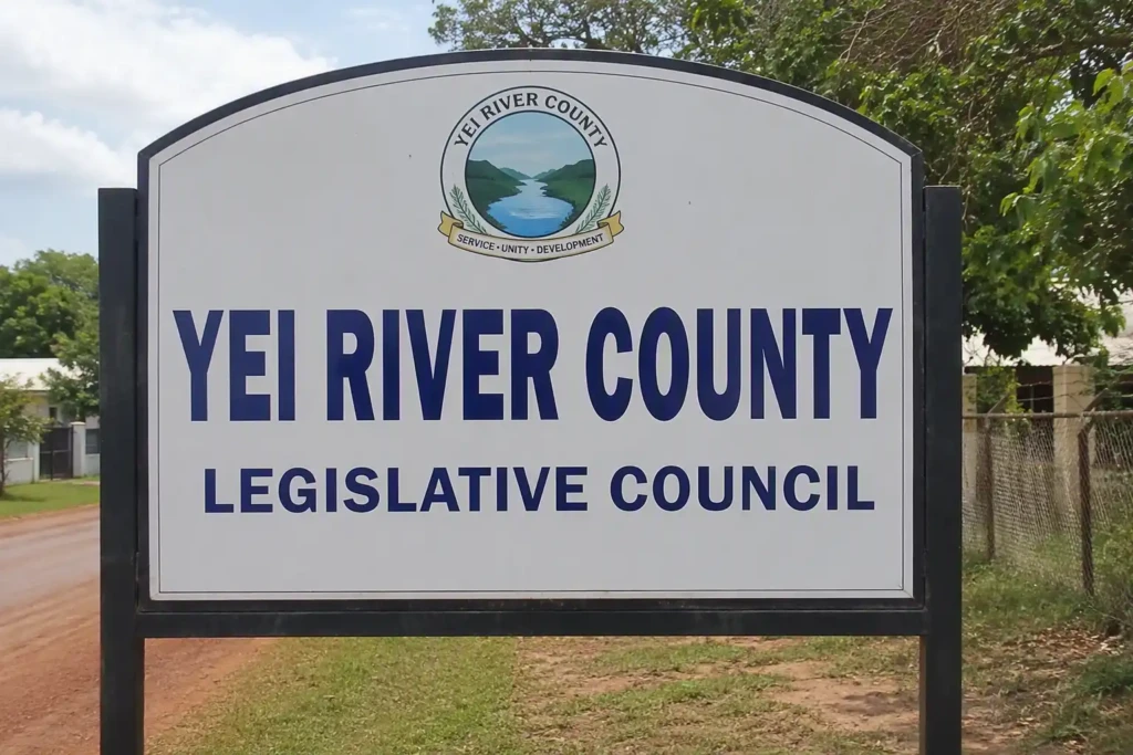 AI Generated Sign Post for Yei River County Legislative Council