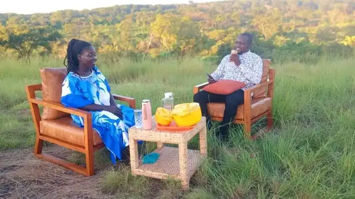 Christopher Taharir and his Wife inside Lantoto Game Park. Photo Credit-Christopher Taharir