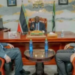 Governor Adil Far ends and Turkey officials in a meeting at the State secretariate