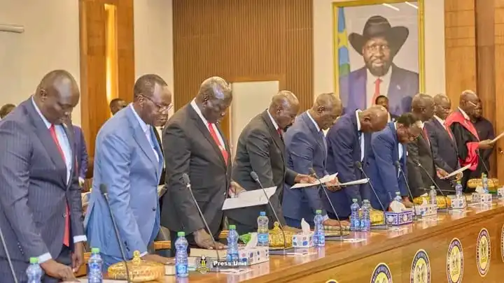 Section of the newly appointed care taker officials-Photo Credit-Press Unit office of the president