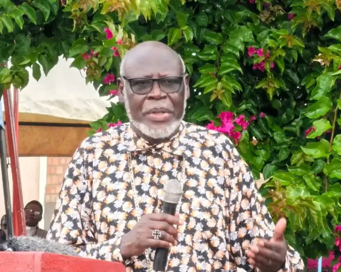 Archbishop Elias Taban Parangi of the Evangelical Presbyterian Church in Yei. Photo Credit-James Innocent