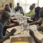 Members of Board of Directors of the South Sudan Athletics Federation during their meeting