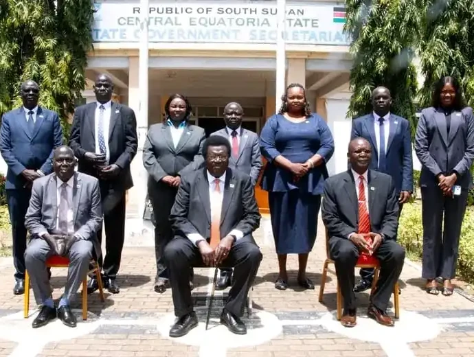 Central Equatoria State Government pose for a group photo after the meeting. Photo Credit-Press Unit-Office of the governor