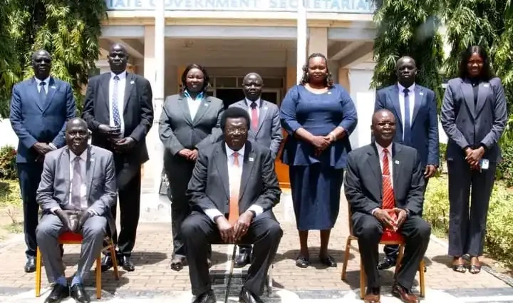 Central Equatoria State Government pose for a group photo after the meeting. Photo Credit-Press Unit-Office of the governor