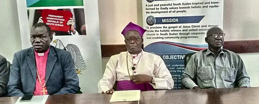 Church Leaders during the issuimng of a statement on the current situation in South Sudan