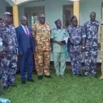 Commissioner Losio and Revenue and seucrity officials in Jale Border