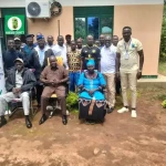 County and community officials during the project Luanch. Photo Credit-Press Unit office of the Commissioner-Morobo County
