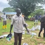 Famers receiving Farm tools in Lainya County. Photo Credit-ICRC-South Sudan