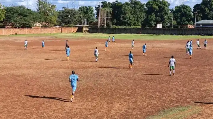 Mission FC takes on FC at Yei Freedom square. PHOTO CREDIT- Yei Football Association