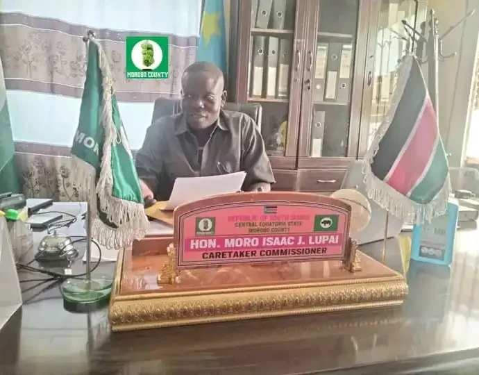 Morobo County Commisisoner in his office. Photo Credit-Press Unit-Morobo County