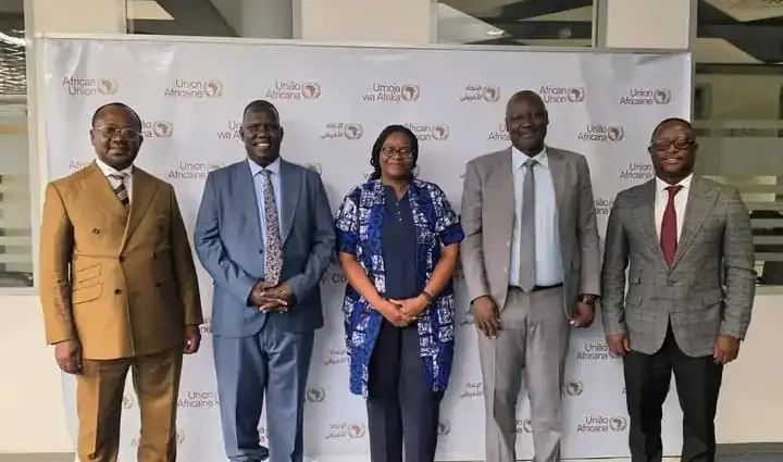 NEC and AU officials pose for group Photo in Adisababa-Photo Credit-NEC
