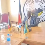 New Lainya County Caretake Commissioner Micah takes over New Role. Photo Credit Isaac Boboya