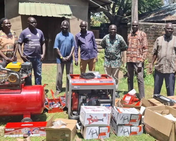 Farm equipment donated to CTC by GIZ. Photo Credit-GIZ-South Sudan