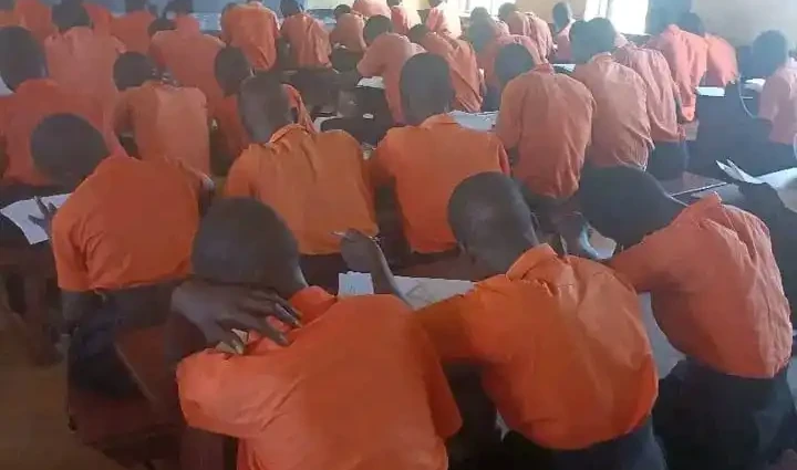 Pupils of Jigomoni Primary school sitting for Exams in Yei. File Photo Access Radio