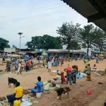 Residents in Dar-Salam Market Street. File Photo Access Radio-Yei