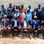 SSOA members pose for a photo after the media briefing on Monday
