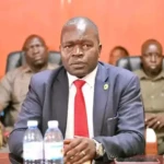 Yei River County Caretaker Commissioner Emmanuel Taban Seme (Center) File Photo Access Radio