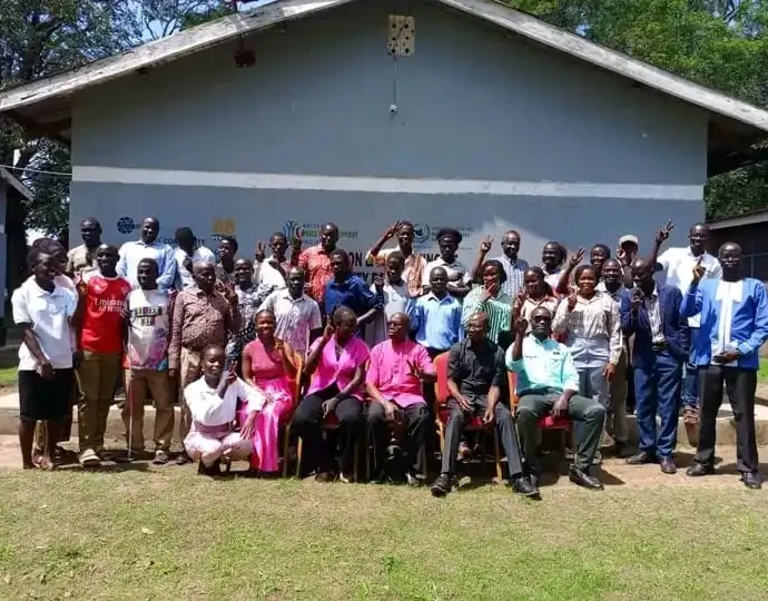 Youth participants and stakeholders pose for a group photo. Photo Credit-Yei River County Youth Association
